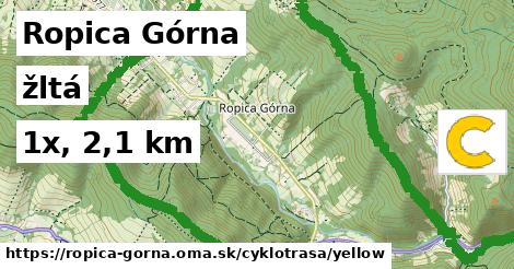 Ropica Górna Cyklotrasy žltá 