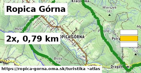 Ropica Górna Turistické trasy  