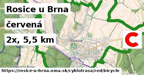 Rosice u Brna Cyklotrasy červená bicycle