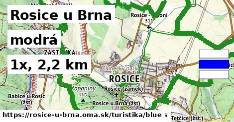 Rosice u Brna Turistické trasy modrá 