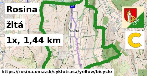 Rosina Cyklotrasy žltá bicycle