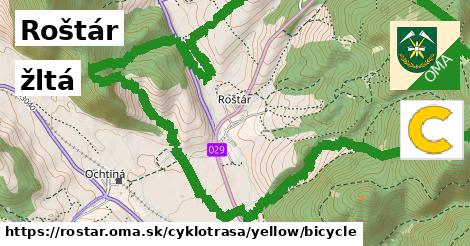 Roštár Cyklotrasy žltá bicycle
