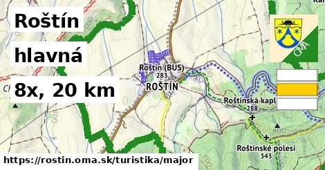 Roštín Turistické trasy hlavná 