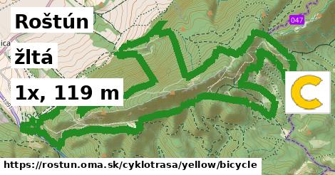 Roštún Cyklotrasy žltá bicycle