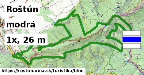 Roštún Turistické trasy modrá 