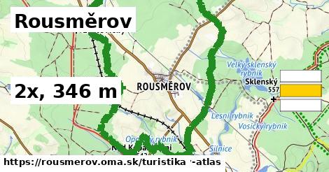 Rousměrov Turistické trasy  