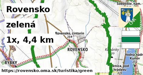 Rovensko Turistické trasy zelená 