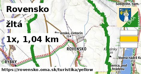 Rovensko Turistické trasy žltá 