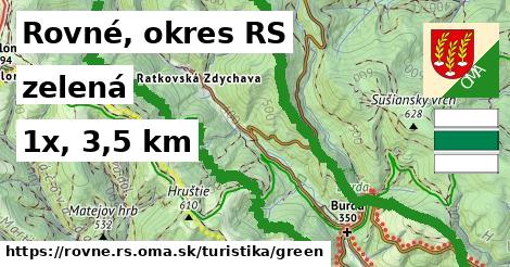 Rovné, okres RS Turistické trasy zelená 