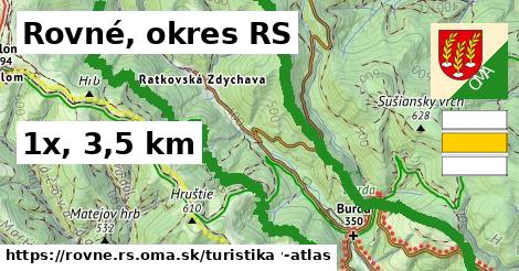 Rovné, okres RS Turistické trasy  