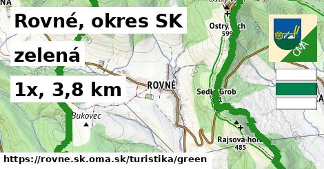 Rovné, okres SK Turistické trasy zelená 