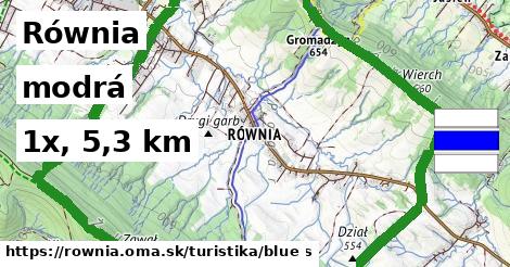 Równia Turistické trasy modrá 