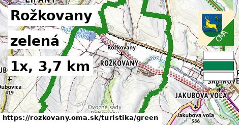 Rožkovany Turistické trasy zelená 