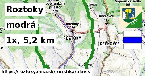 Roztoky Turistické trasy modrá 