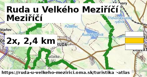 Ruda u Velkého Meziříčí Turistické trasy  