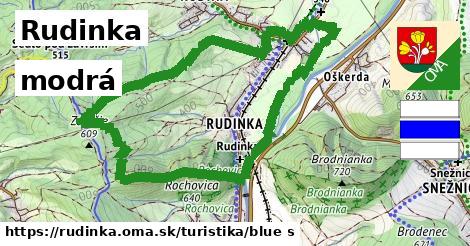 Rudinka Turistické trasy modrá 