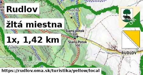 Rudlov Turistické trasy žltá miestna