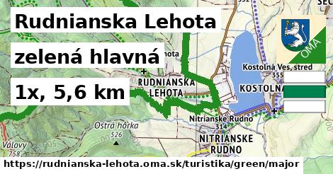 Rudnianska Lehota Turistické trasy zelená hlavná
