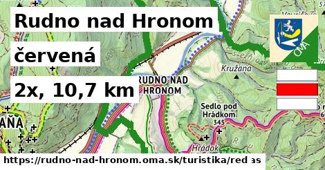 Rudno nad Hronom Turistické trasy červená 