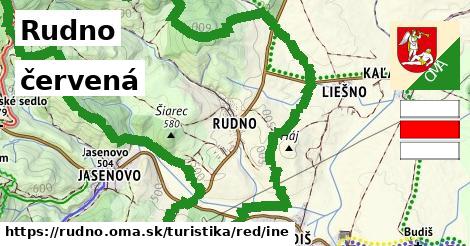 Rudno Turistické trasy červená iná