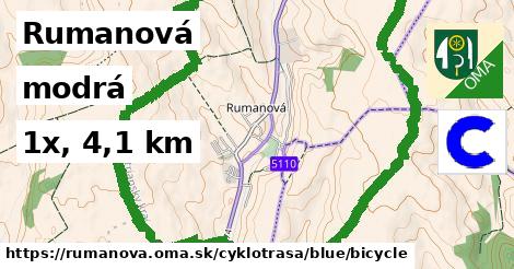 Rumanová Cyklotrasy modrá bicycle