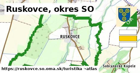 Ruskovce, okres SO Turistické trasy  