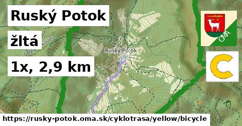 Ruský Potok Cyklotrasy žltá bicycle