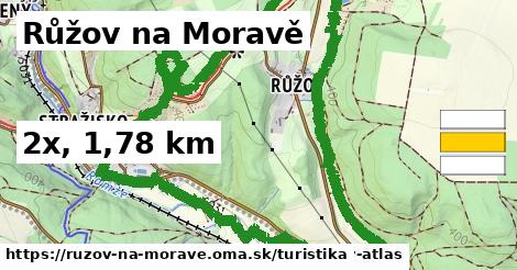 Růžov na Moravě Turistické trasy  