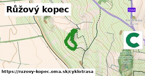 Růžový kopec Cyklotrasy  