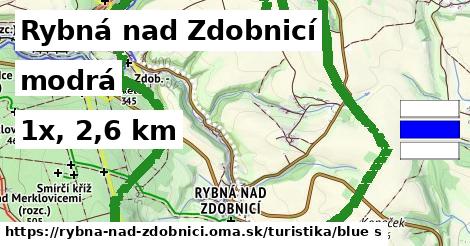 Rybná nad Zdobnicí Turistické trasy modrá 