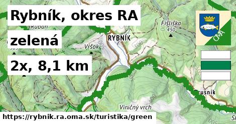 Rybník, okres RA Turistické trasy zelená 