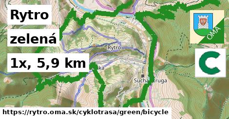 Rytro Cyklotrasy zelená bicycle