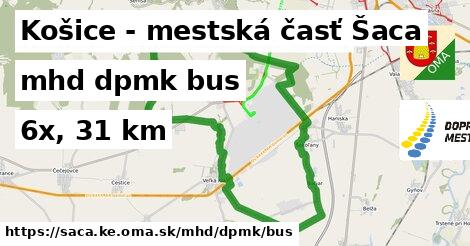 Košice - mestská časť Šaca Doprava dpmk bus