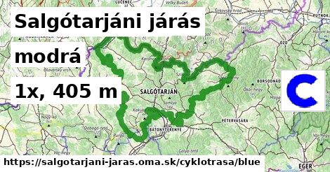 Salgótarjáni járás Cyklotrasy modrá 