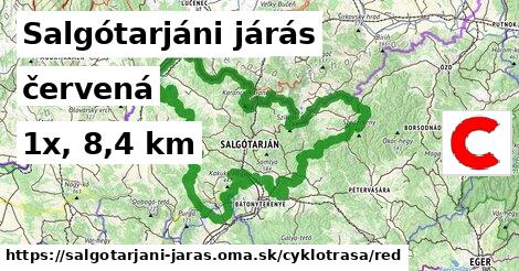 Salgótarjáni járás Cyklotrasy červená 