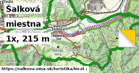 Šalková Turistické trasy miestna 