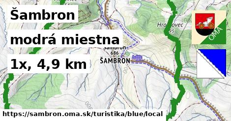 Šambron Turistické trasy modrá miestna