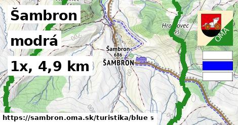 Šambron Turistické trasy modrá 