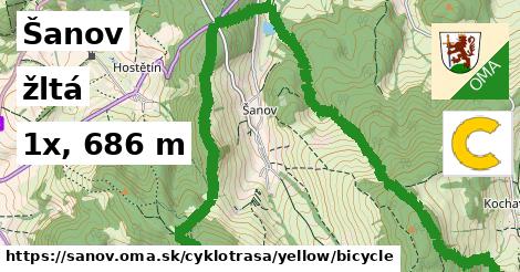 Šanov Cyklotrasy žltá bicycle