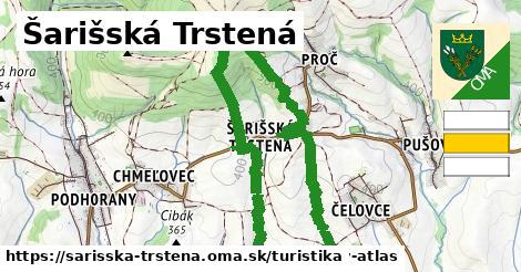 Šarišská Trstená Turistické trasy  