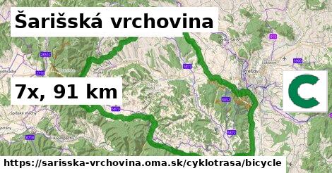 Šarišská vrchovina Cyklotrasy bicycle 