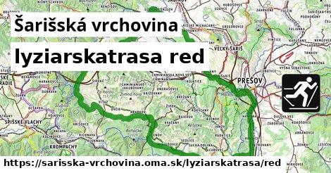 Šarišská vrchovina Lyžiarske trasy červená 