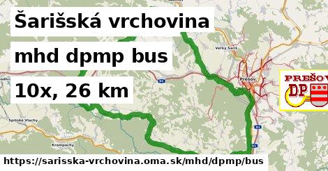 Šarišská vrchovina Doprava dpmp bus