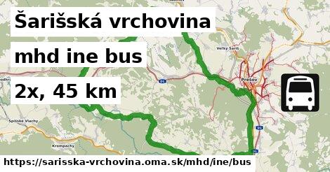 Šarišská vrchovina Doprava iná bus