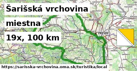 Šarišská vrchovina Turistické trasy miestna 