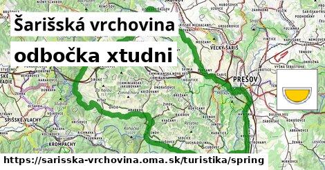 Šarišská vrchovina Turistické trasy odbočka xtudni 