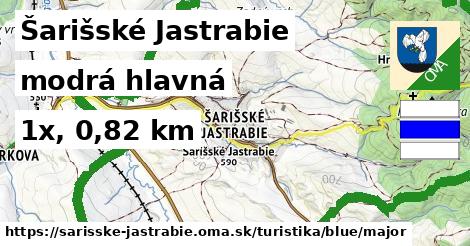 Šarišské Jastrabie Turistické trasy modrá hlavná