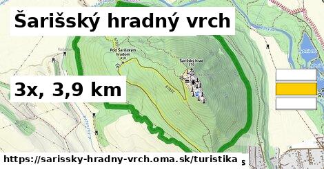 Šarišský hradný vrch Turistické trasy  