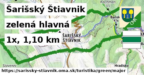Šarišský Štiavnik Turistické trasy zelená hlavná