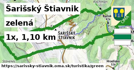 Šarišský Štiavnik Turistické trasy zelená 